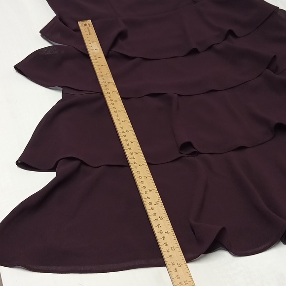 S.L.fashions Dress women's size 14|purple /plum tier ruffle Dress EUC. - Picture 13 of 13